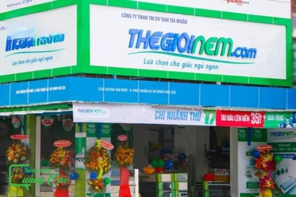 Bảng hiệu chăn ga gối đệm Thegioinem