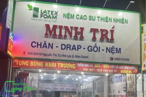 Bảng hiệu chăn ga gối đệm Minh Trí
