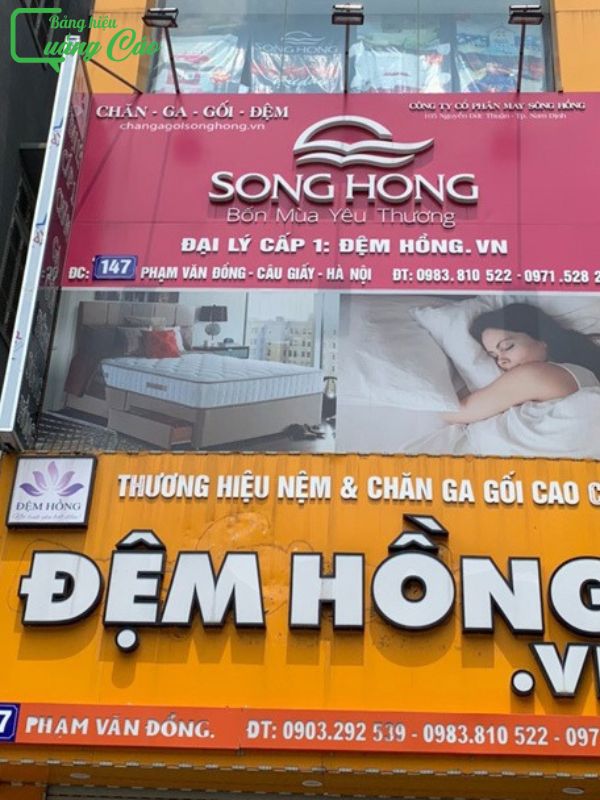 Bảng hiệu chăn ga gối đệm SongHong