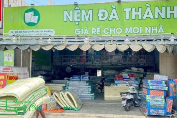 Bảng hiệu chăn ga gối đệm in bạt hiflex Đà Thành 