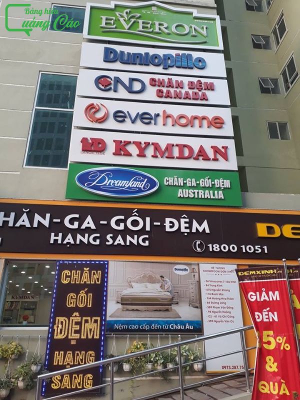 Bảng hiệu chăn ga gối đệm hạng sang