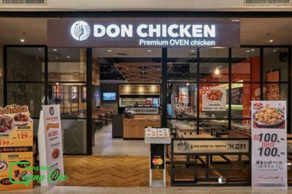 Bảng hiệu gà rán đèn LED Gà Rán Khủng Long