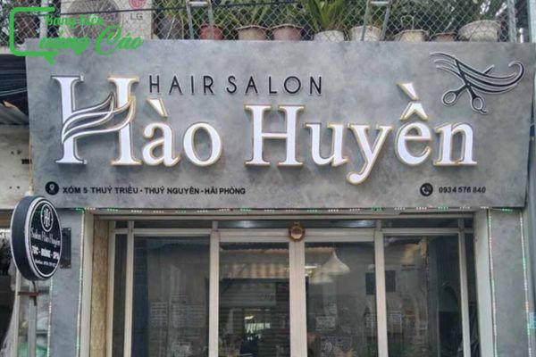 Mẫu bảng hiệu hair salon t&oacute;c H&agrave;o Huyền
