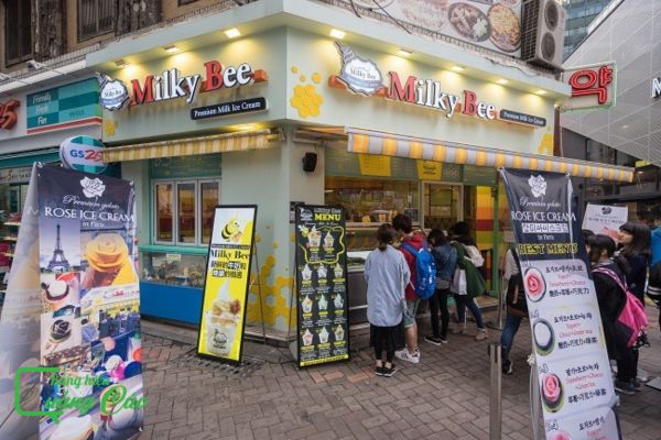 Bảng hiệu kem tươi kem Milky Bee