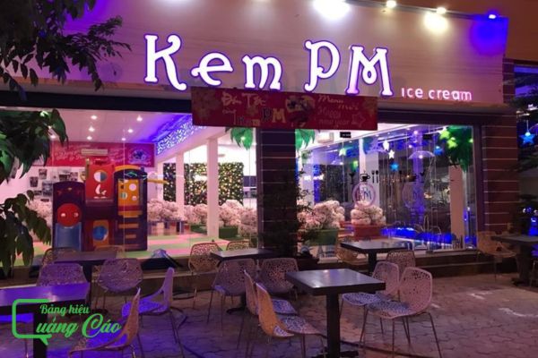 Bảng hiệu kem tươi kem PM