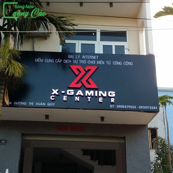Bảng hiệu phòng game X - Gaming