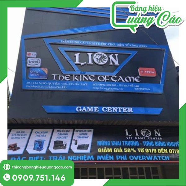 Bảng hiệu phòng game đẹp, hiện đại