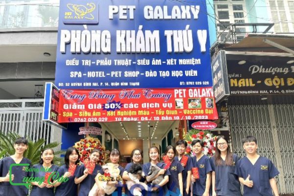 Bảng hiệu phòng khám thú y Pet Galaxy