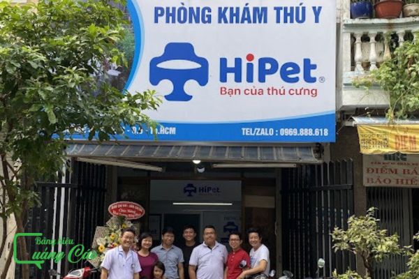 Bảng hiệu phòng khám thú y bạt hiflex HiPet