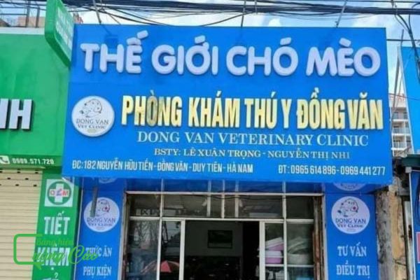 Bảng hiệu phòng khám thú y chữ nổi mica Đồng Văn