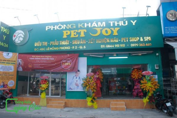 Bảng hiệu phòng khám thú y Pet Joy