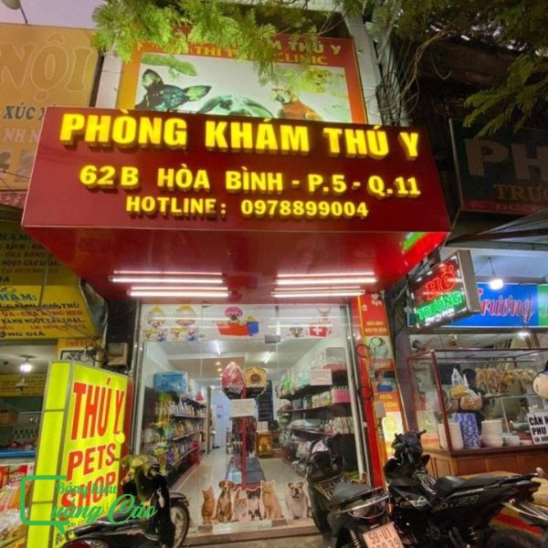 Bảng hiệu phòng khám thú y đèn LED đẹp