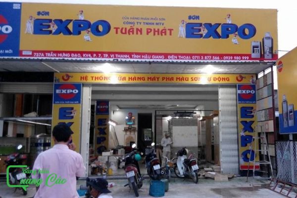 Bảng hiệu sơn đèn led chiếu sáng Sơn Expo