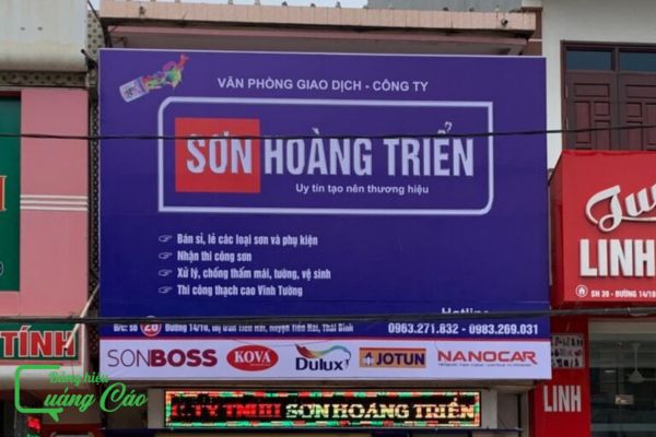 Bảng bạt sơn hiflex Sơn Hoàng Triển