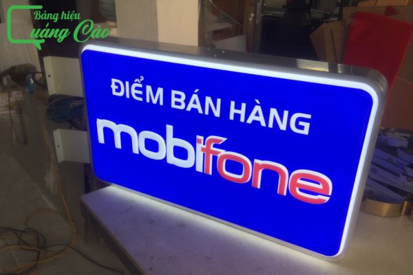 Biển vẫy hút nổi neon Mobifone