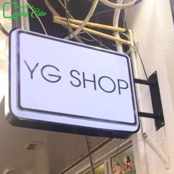 Biển vẫy hút nổi nhôm alu YG Shop