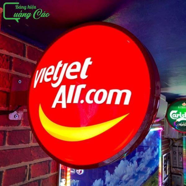 Biển vẫy hút nổi neon Vietjet