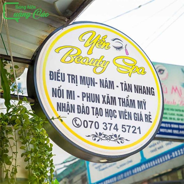 Biển vẫy tròn Yến Beauty Spa