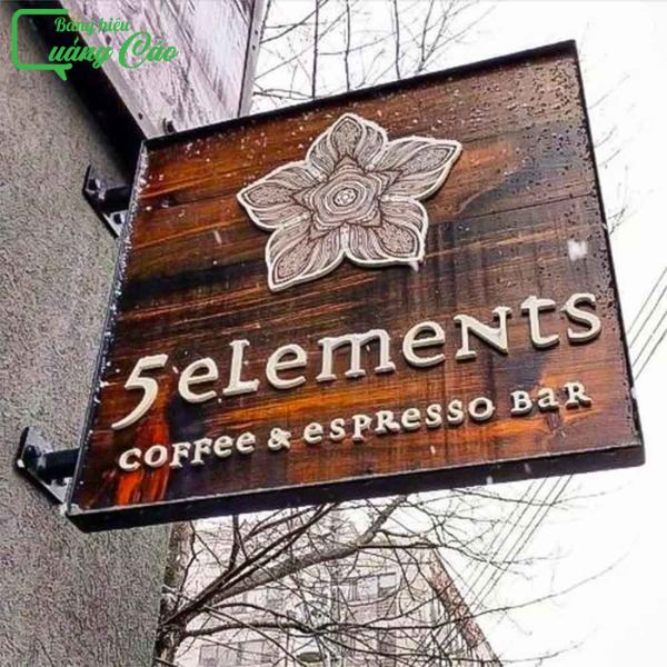 Biển vẫy vuông 5 Elements Coffee