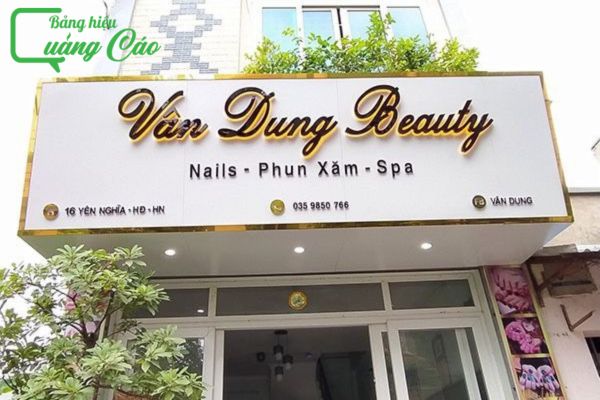 Chữ nổi alu Vân Dung Beauty