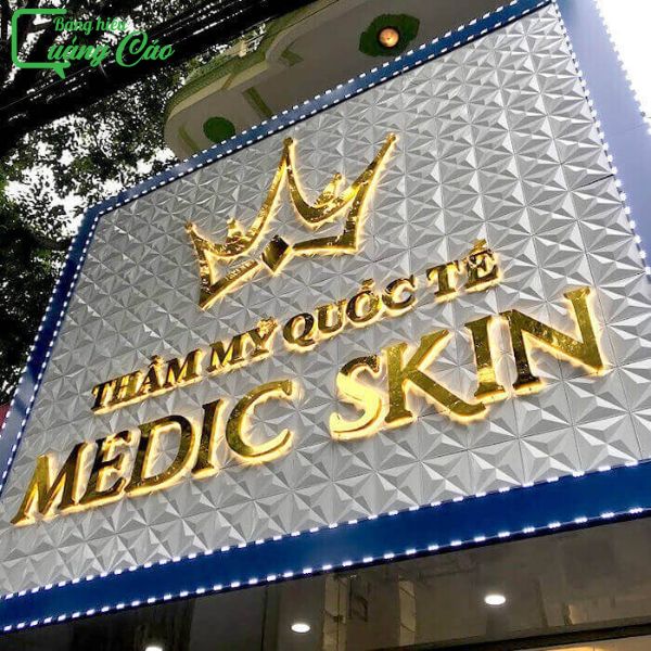 Chữ nổi alu gắn LED hắt sáng Medic Skin