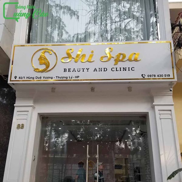Chữ nổi alu Shi Spa