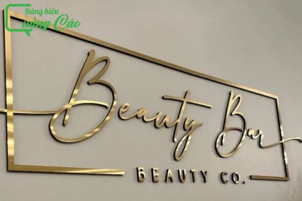 Chữ nổi alu giả đồng Beauty Bar