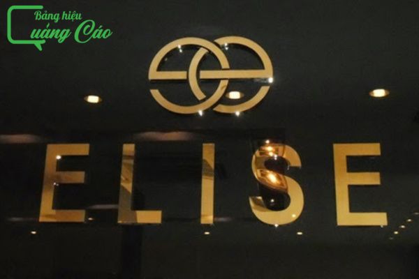 Chữ nổi inox vàng gương Elise