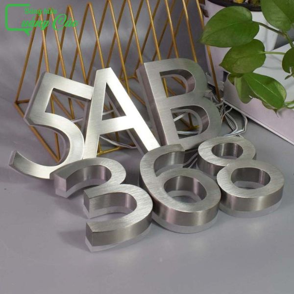 Chữ nổi inox xước bền đẹp