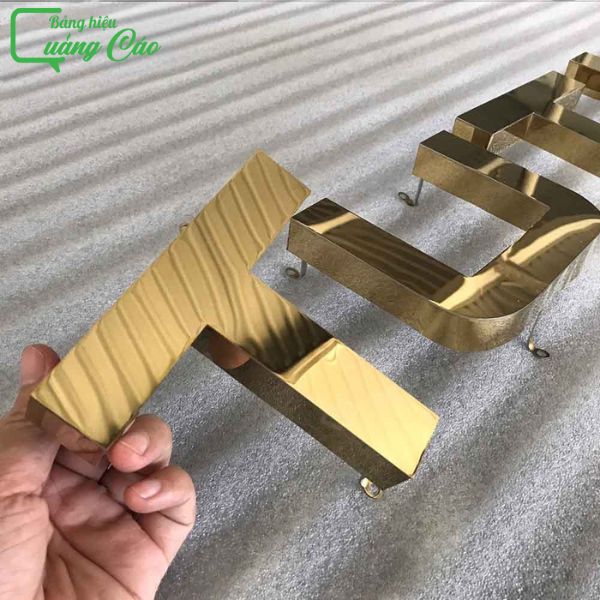 Chữ nổi inox vàng gương đẹp, giá rẻ