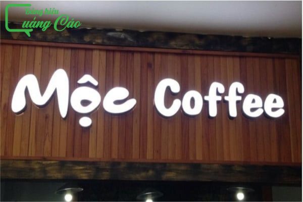 Chữ nổi mica đèn LED Mộc Coffee