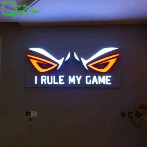 Chữ nổi mica đèn LED I Rule My Game