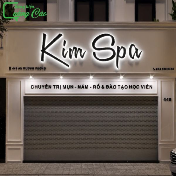 Chữ nổi mica đèn LED Kim Spa