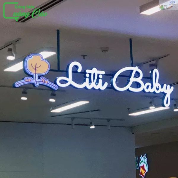 Chữ nổi đèn LED mica Liti Baby