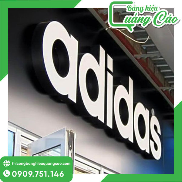 Chữ nổi mica Adidas