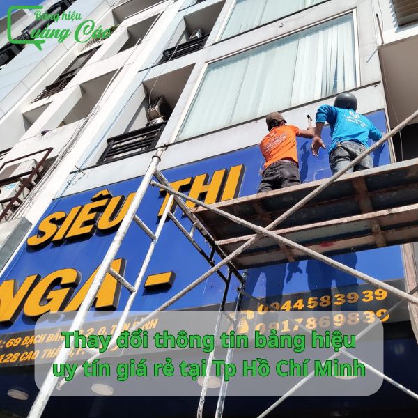 Thay đổi thông tin bảng hiệu uy tín