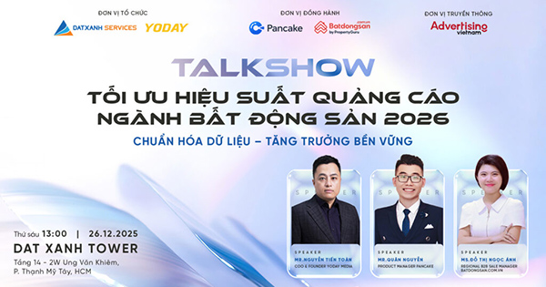 Thiết kế ph&ocirc;ng nền talkshow sự kiện tối ưu hiệu xuất quảng c&aacute;o trong ng&agrave;nh bất động sản