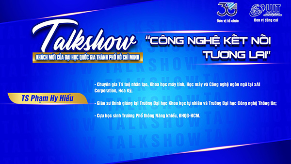 Thiết kế backdrop talkshow sự kiện C&ocirc;ng nghệ kết nối tương lai