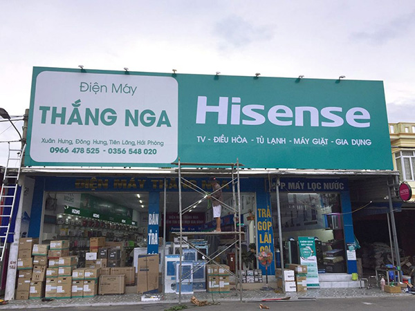 Mẫu bảng hiệu điện m&aacute;y Thắng Nga
