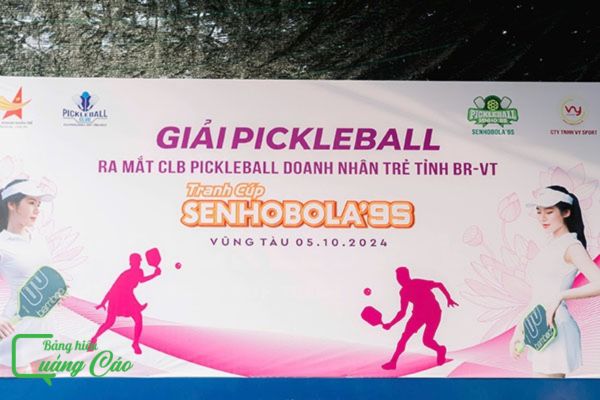 Backdrop pickleball bạt hiflex giải Senhobola'95