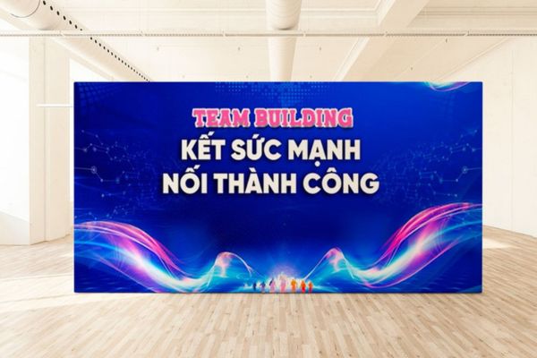 Mẫu thiết kế backdrop team building có sẵn