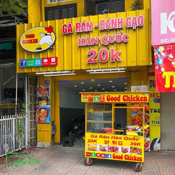 Thi công bảng hiệu ă vặt Hàn Quốc giá rẻ