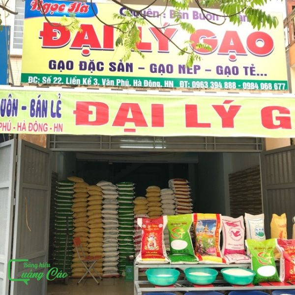 Bảng hiệu bán gạo giá rẻ