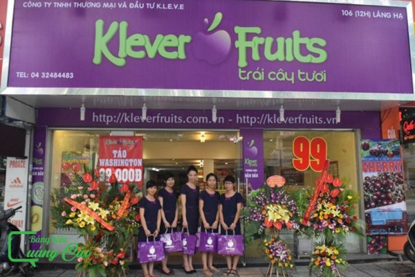 Bảng hiệu bán trái cây Klever Fruits
