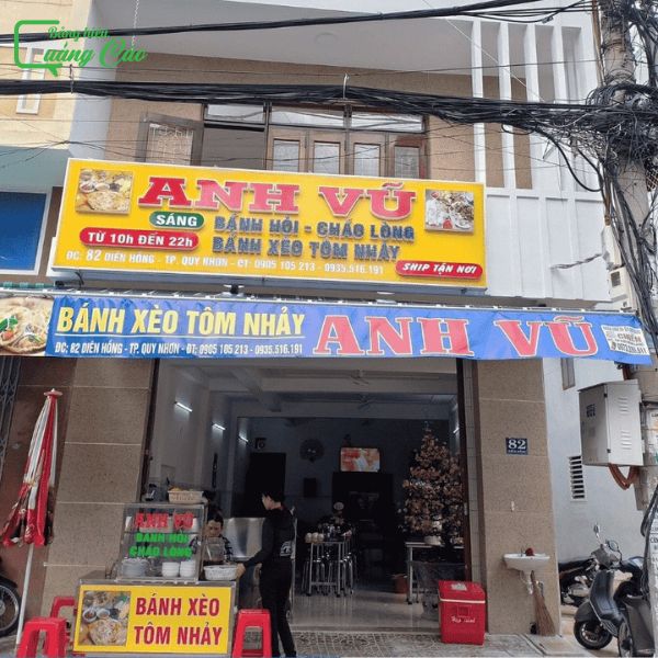 Bảng hiệu b&aacute;nh x&egrave;o Anh Vũ