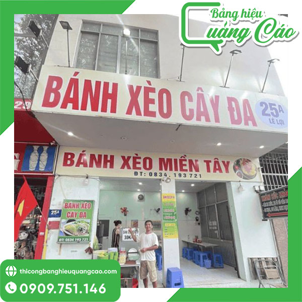 Bảng hiệu b&aacute;nh x&egrave;o đẹp, ấn tượng