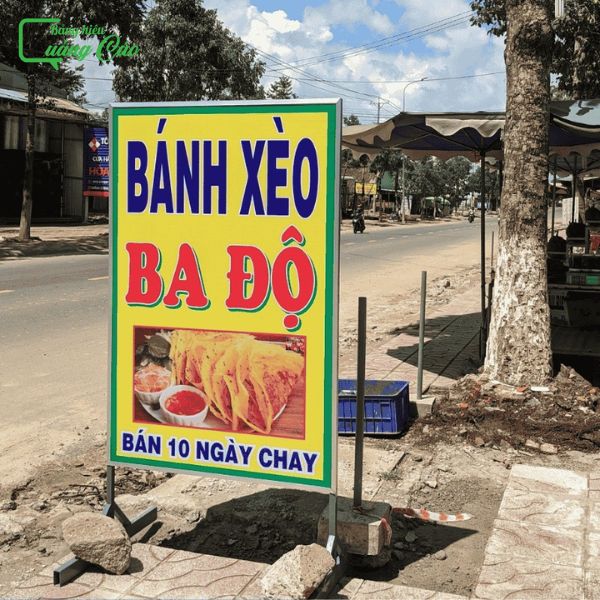 Bảng hiệu b&aacute;nh x&egrave;o Ba Độ in bạt hiflex