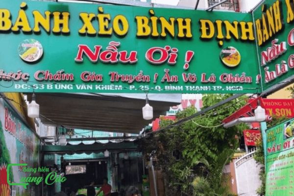 Bảng hiệu b&aacute;nh x&egrave;o B&igrave;nh Định chữ nổi mica