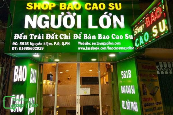 Bảng hiệu bao cao su người lớn đẹp
