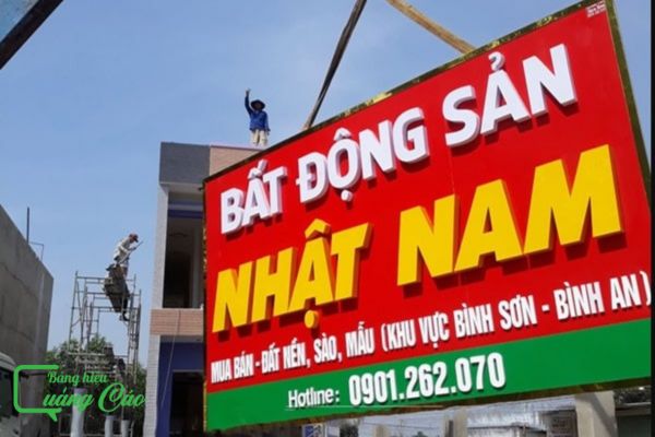 Thi công bảng hiệu bất động sản Nhật Nam
